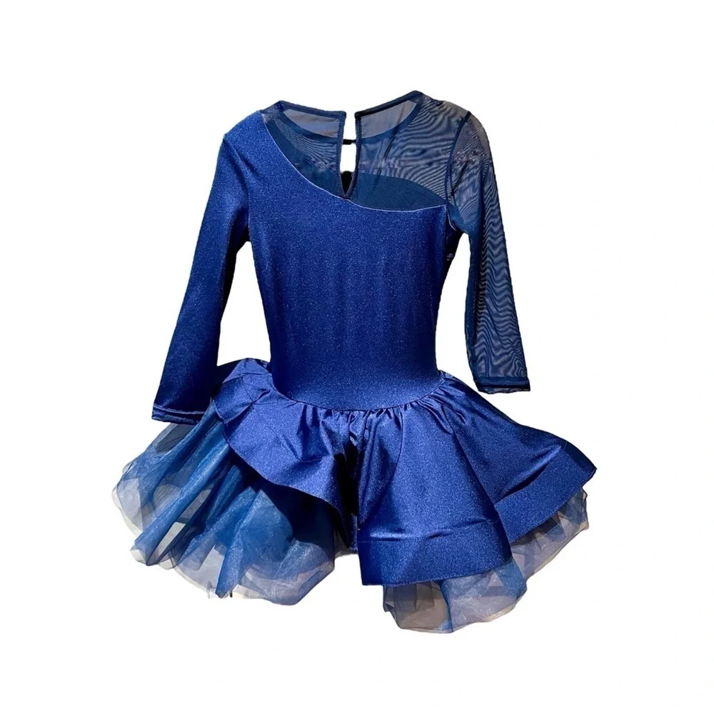 Weissman Showtime | What Are Words Long Sleeve Dance Tutu Navy, Size MC